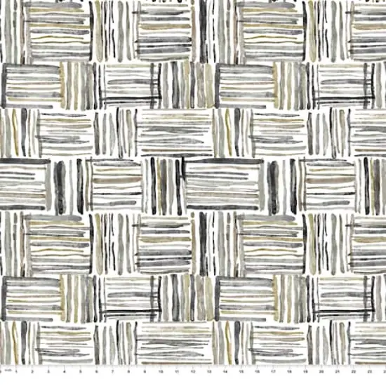 Springs Creative Modern Coastal Riot Raffia Gold Fabric {1}