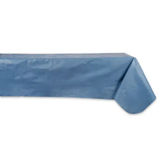 Solid Blue Vinyl Tablecloth 60" x 102" {1}