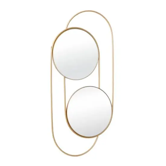 43" Gold Contemporary Metal Wall Mirror {3}