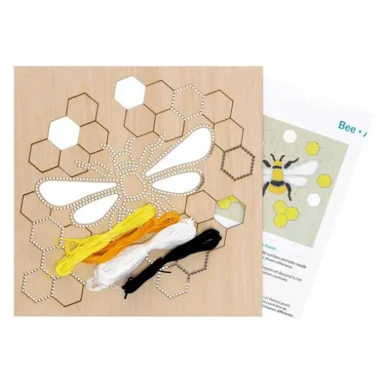 Leisure Arts&reg; Intermediate Bee Wood Stitchery Panel Kit {4}