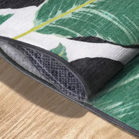 My Magic Carpet Hojas Rainforest Washable Rug Emerald {4}