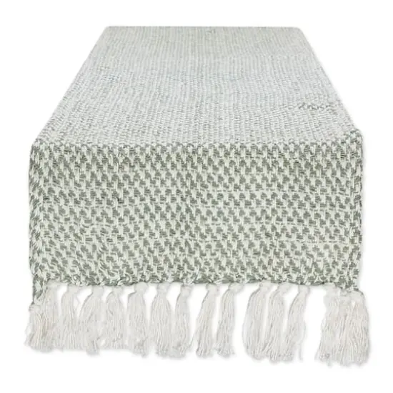 DII&reg; 108" Woven Fringed Table Runner Artichoke {1}