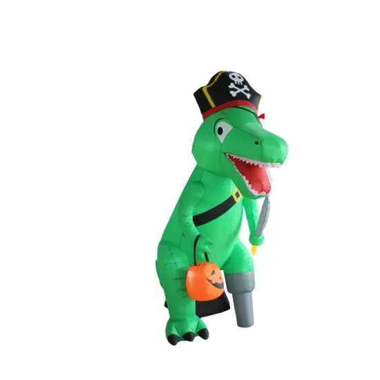 8ft. Inflatable Dino Pirate {1}