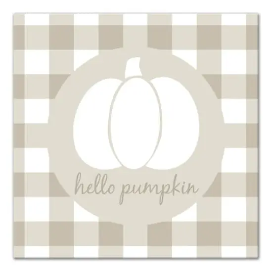 Hello Pumpkin Canvas Wall Art {1}