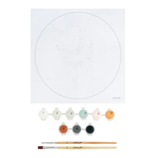 Cat Paint-by-Number Round Plywood Surface Kit by Artist's Loft&reg; {3}