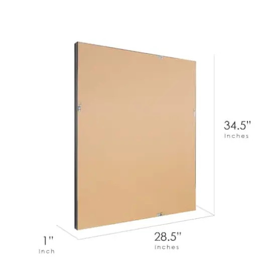 Head West&reg; 34.5" Alderton Black & Silver Framed Beveled Wall Mirror  {7}