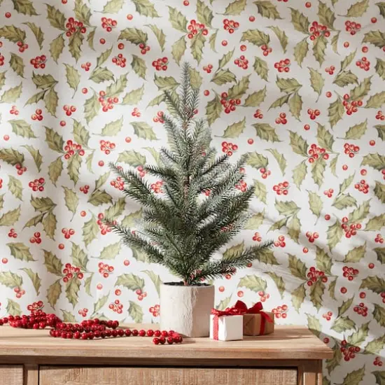 2 Pack 24" Unlit Pine Artificial Christmas Tree in Plastic Pot {1}