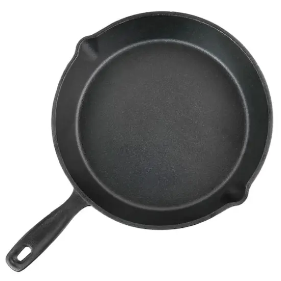 Oster Castaway 10" Round Cast Iron Frying Pan with Pouring Spouts {8}