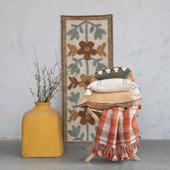 Hello Honey&reg; 5ft. Cotton Tufted Floor Runner with Flowers {3}