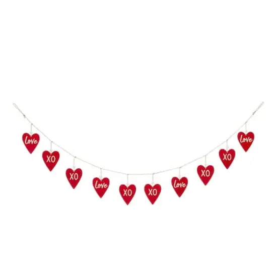 Glitzhome&reg; 6ft. Valentine's Day Heart Garland {1}