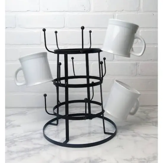 DII&reg; Vintage Coffee Mug Stand Black {4}