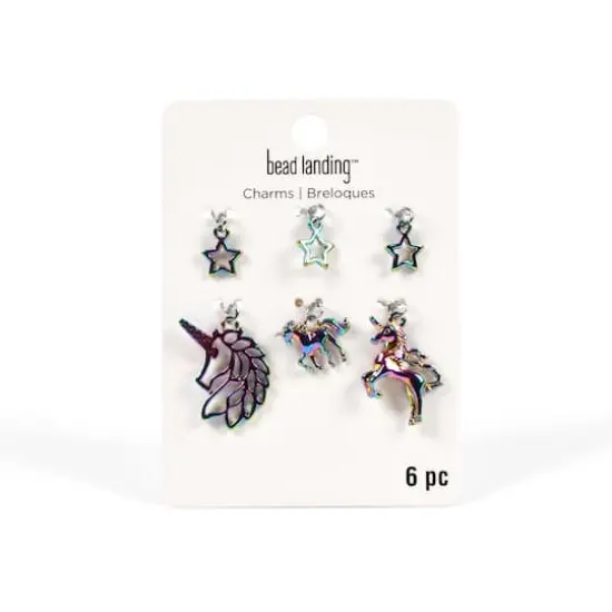 Oil Slick Unicorn Charm Set by Bead Landing&trade; {4}