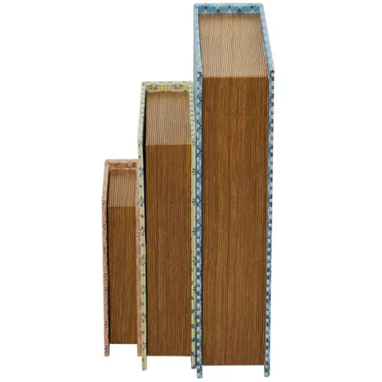 Floral Canvas Faux Book Box Set {7}