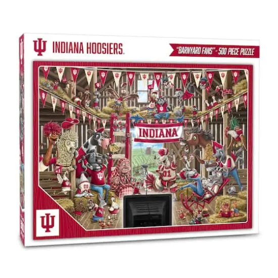 College Barnyard Fans 500 Piece Puzzle Indiana Hoosiers {1}