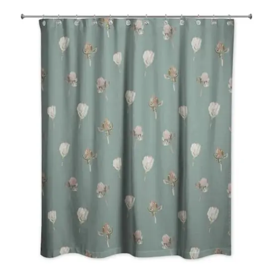 Cottage Florals Shower Curtain Emerald {1}