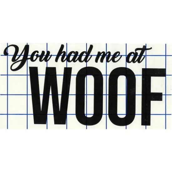 Leisure Arts&reg; Vinyl Matte Black You Had Me at Woof Decal {1}