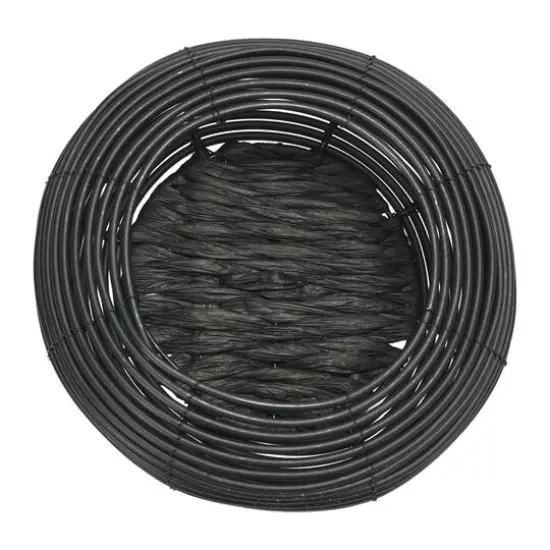 6" Black Plastic Planter with Metal Feet {3}