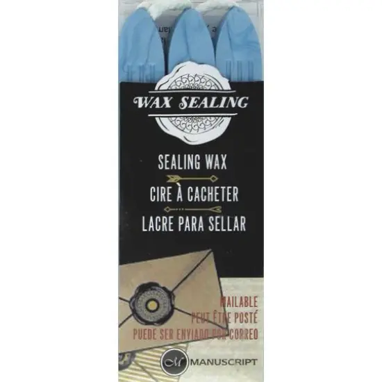 Manuscript Wax Sealing Wax Sticks with Wicks, 3ct. Powder Blue {1}