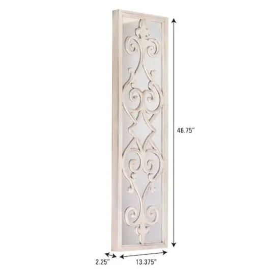 Household Essentials 47" Large Framed Decorative Scroll Wall Mirror {5}
