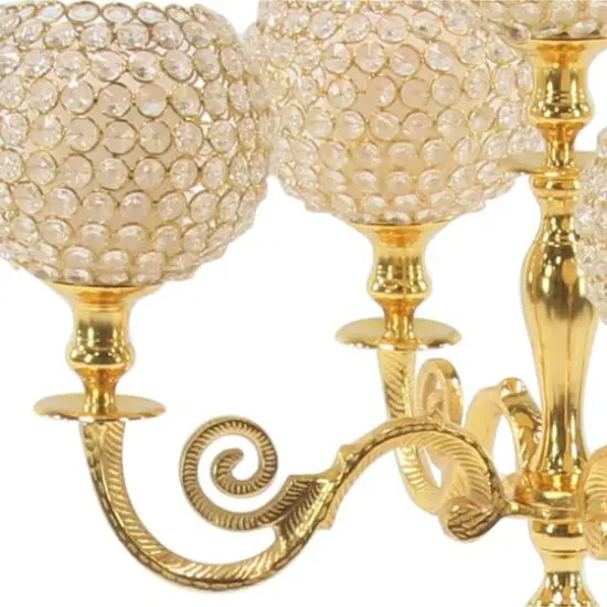 Gold Aluminum Glam Candle Holder, 40" x 24" x 24" {5}