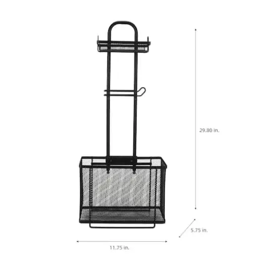 Bath Bliss Mesh Collection Matte Black Adjustable Bathroom Organizer {4}