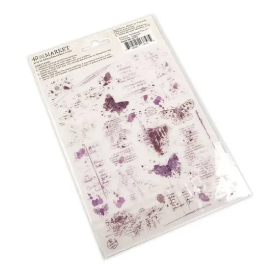 49 And Market Essential Textblends Rub-On Transfers Purple {4}