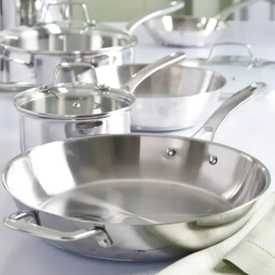 Martha Stewart 10 Piece Stainless Steel Cookware with Glass Lids Set {4}