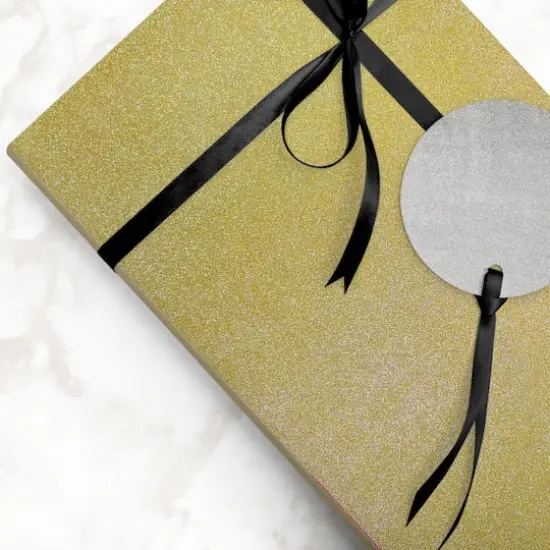 JAM Paper Glitter Gift Wrap Gold {6}
