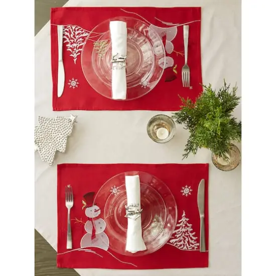 DII&reg; Embroidered Snowman Placemats, 4ct. {11}