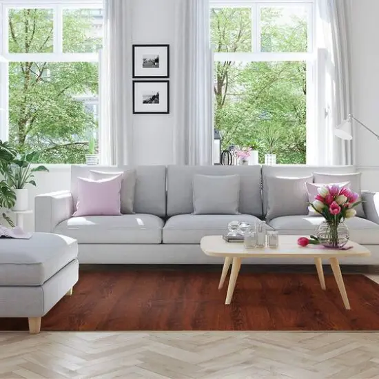 Sorbus 24" Interlocking Floor Tile Mats, 12ct. Mahogany {5}