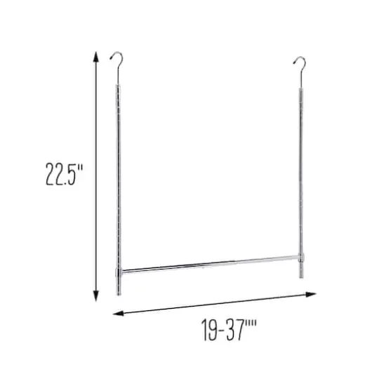Honey Can Do Chrome Adjustable Hanging Closet Rod {7}