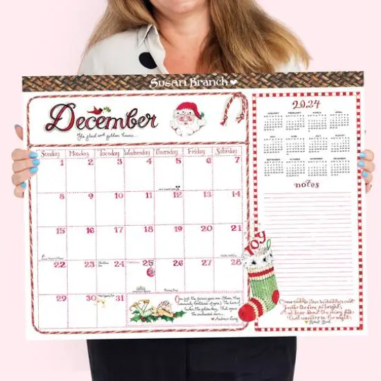 TF Publishing 2024 Susan Branch Large Desk Pad Monthly Blotter Calendar {6}