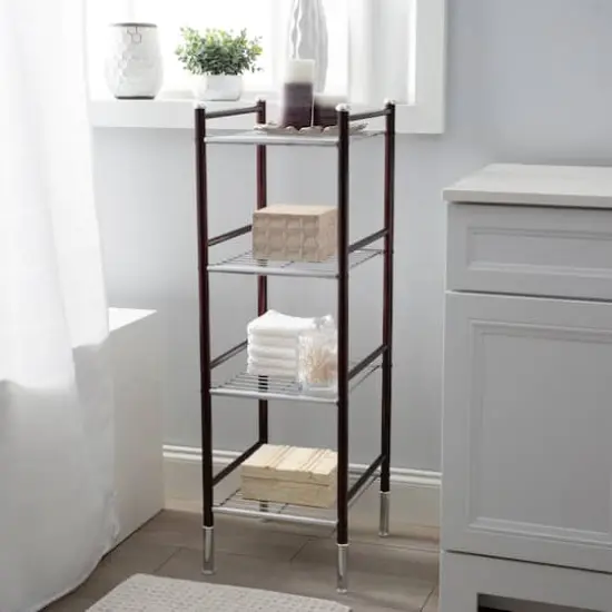 Organize It All Duplex 4 Tier Freestanding Wire Rack {4}