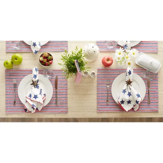 DII&reg; Antique Blue Stars with Embroidered Edge Napkins, 6ct. {7}