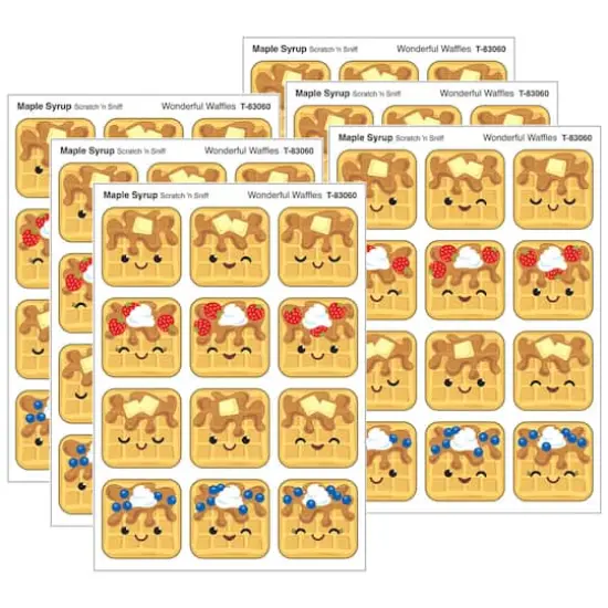 TREND Enterprises&reg; Wonderful Waffles, Maple Syrup Scent Scratch 'n Sniff Stinky Stickers&reg;, 6 Packs of 48 {1}