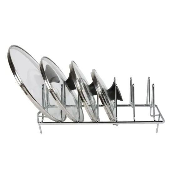 Kitchen Details 13.5" Geode Lid Organizer Chrome {5}