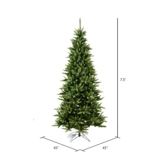 7.5ft. Unlit Slim Camdon Fir Artificial Christmas Tree {5}