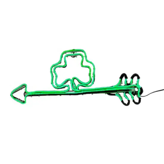 20" Green Neon Shamrock Style Decoration {1}