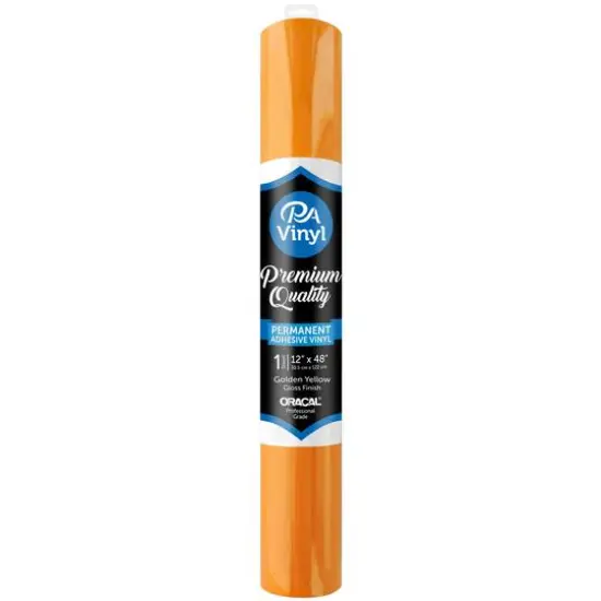 PA Vinyl Gloss Permanent Adhesive Vinyl Golden Yellow {1}