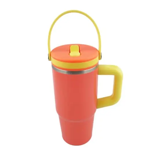 20oz. Two-Tone Stainless Steel Insulated Tumbler by Celebrate It™ Coral {4}