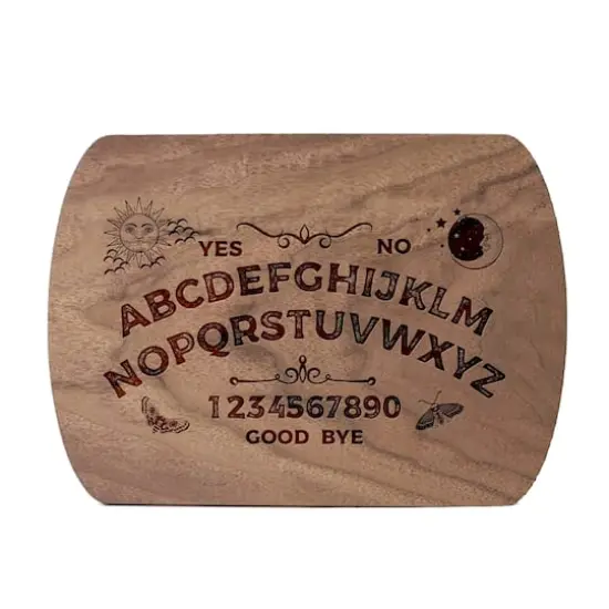 Ouija Board 8" x 11" Walnut Oval Cutting Board {1}
