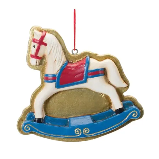 Rocking Horse & Toy Train Ornament Set {4}