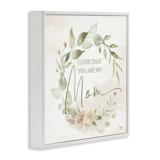 Stupell Industries Mother's Day Rose Wreath Framed Giclee Art White {4}