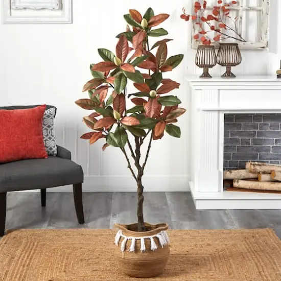 5ft. Artificial Fall Magnolia Tree with Basket {3}