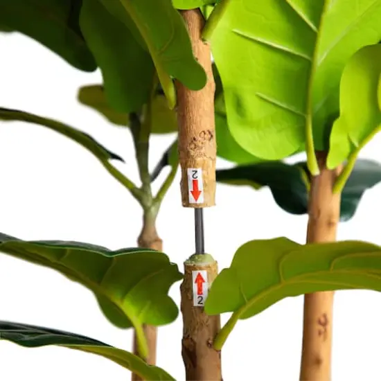 4ft. Fiddle Leaf Tree in Decorative White Planter {7}