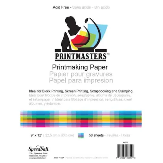 Printmasters&trade; Speedball&reg; Printmaking Paper, 9" x 12" {1}