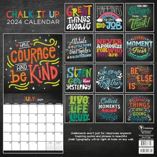 TF Publishing 2024 Chalk It Up Wall Calendar {3}