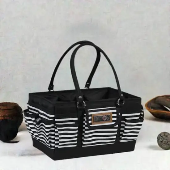 Everything Mary Black & White Stripe Deluxe Store and Tote {1}