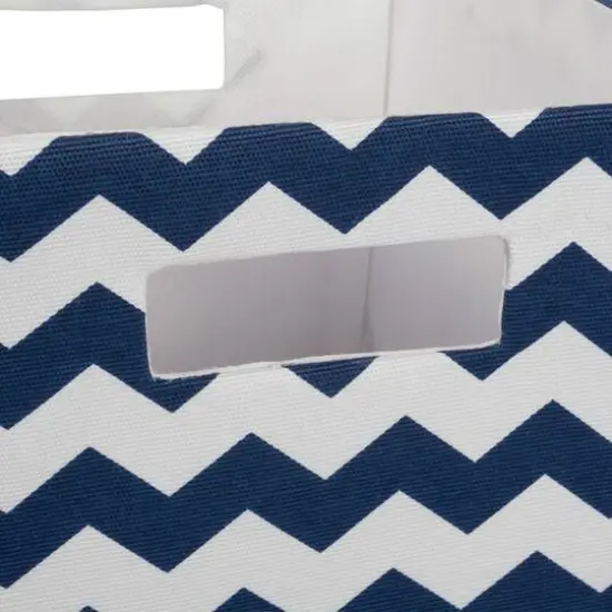 Polyester Chevron Trapezoid Bin Nautical Blue {4}