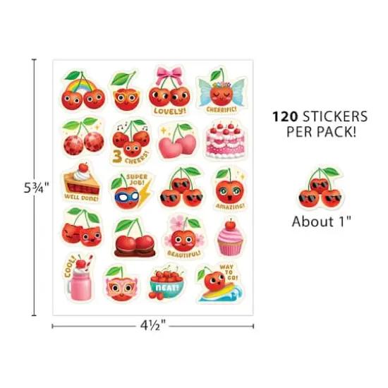 Teacher Created Resources&reg; Cherry Smelly Stickers, 6 Packs of 120 {4}